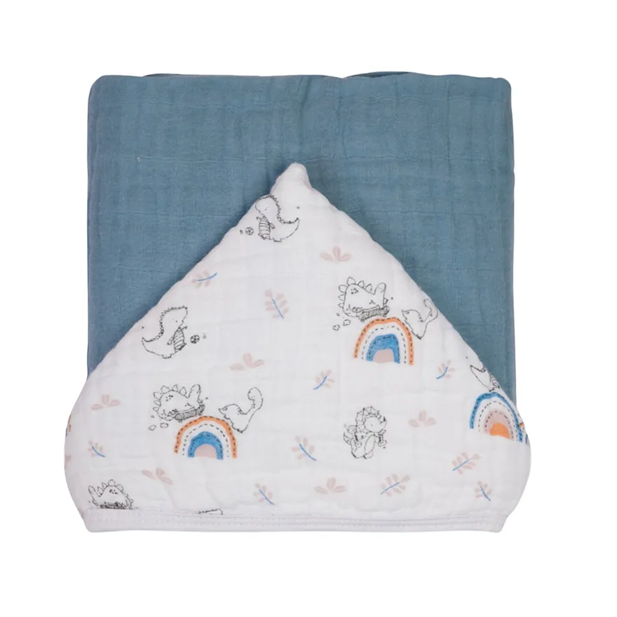 Toalha De Banho Soft Premium Liso Papi Baby Dino Esporte Com Capuz 90Cm X 70Cm 01 Unidade - Papi